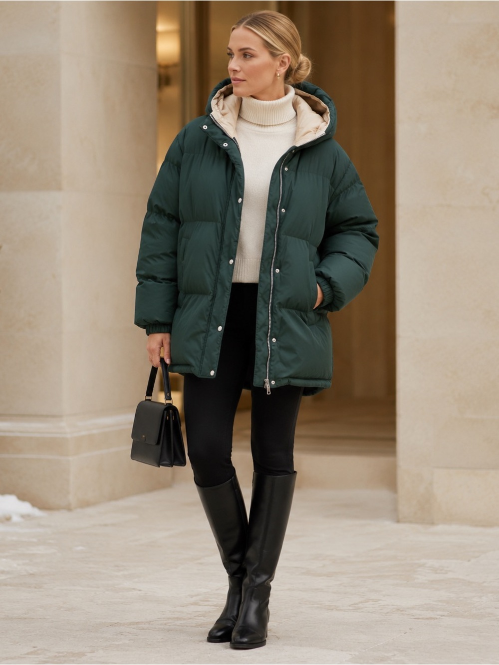 Tory Sport Dark Green Puffer Jacket